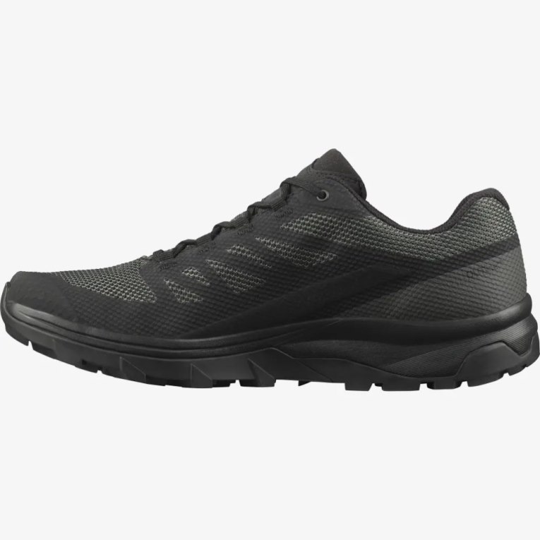 Tenis Senderismo Salomon Outline Anchos GTX Hombre Negros | MX ATPU465